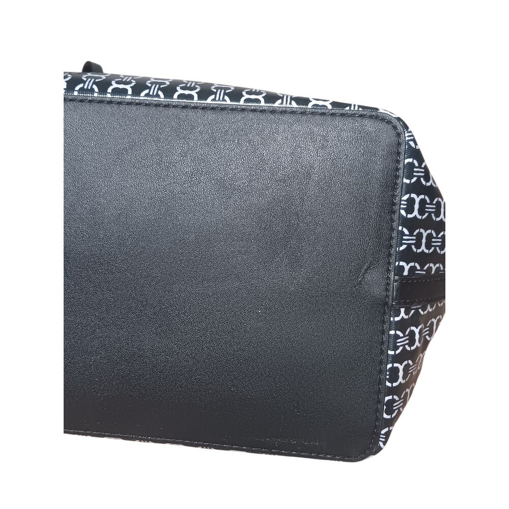 Tory Burch Gemini Link Tote Black Coated Canvas Large Shopper Bag - Picture 11 of 16